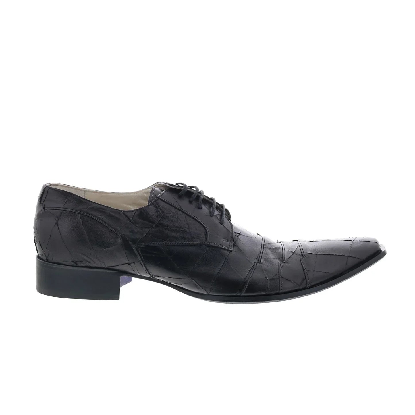 Astton Graffio 2122 Mens Black Leather Oxfords & Lace Ups Casual Shoes