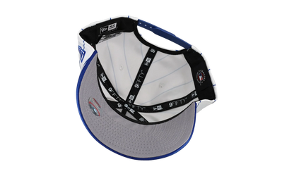 9FIFTY New York Mets Pinwheel A Frame Snapback Hat "White / Royal Blue" NE210