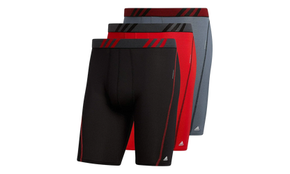 Sport Performance Mesh Boxer Brief Underwear (3 Pack) "Black / Gray / Red" A166 0144944