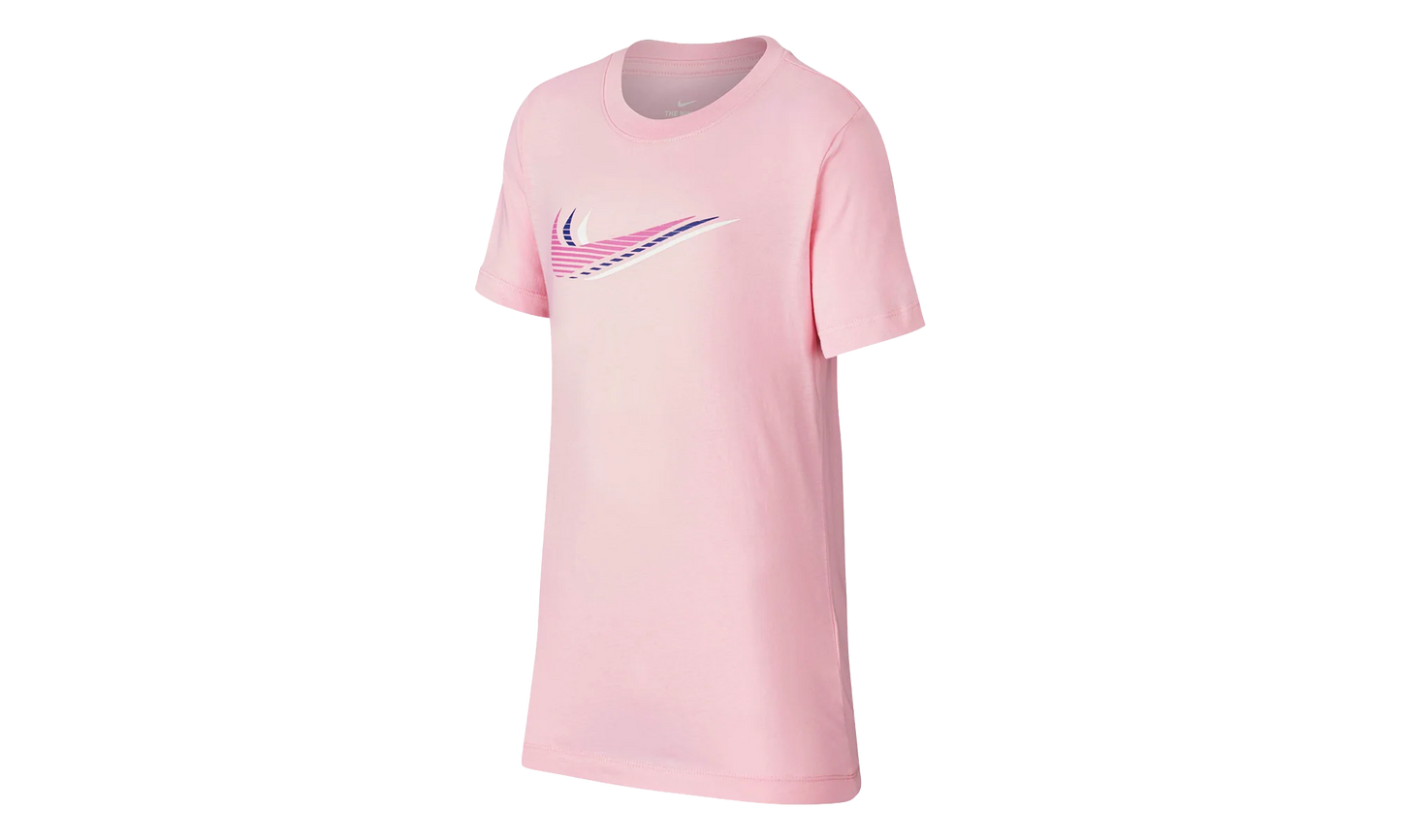 Sportswear Triple Swoosh Tee GS "Pink / White" CU4572 654