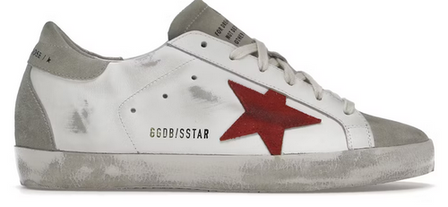 Golden Goose Super Star White Grey Red (Women's)