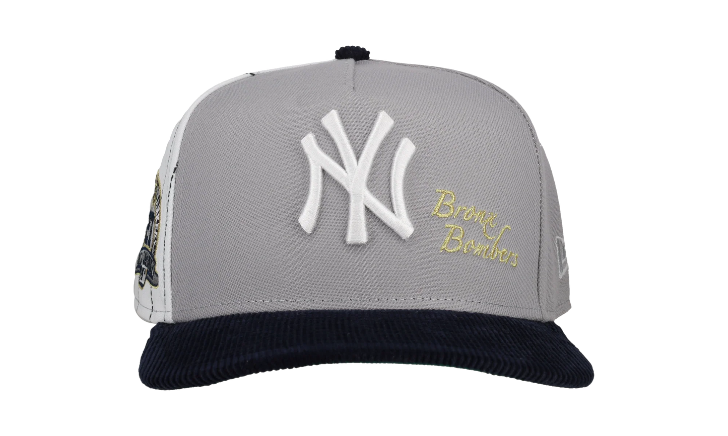 9FIFTY New York Yankees 27x World Series Champs Pinstripe A Frame Snapback Hat "Grey / White / Black" NE270