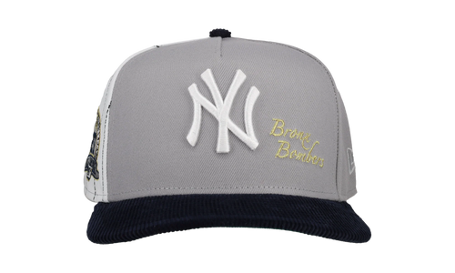 9FIFTY New York Yankees 27x World Series Champs Pinstripe A Frame Snapback Hat "Grey / White / Black" NE270