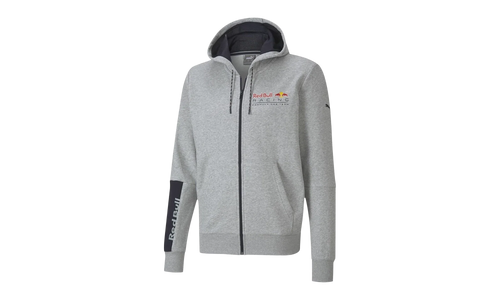 Red Bull Racing Logo Hooded Sweat Jacket "Light Gray Heather" 763009 02