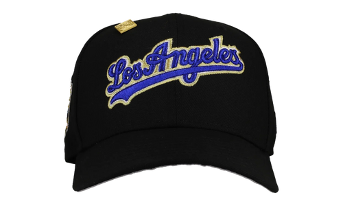 59FIFTY Los Angeles Dodgers 40th Anniversary Fitted Hat "Black Dome - Metallic Script" 123451299828