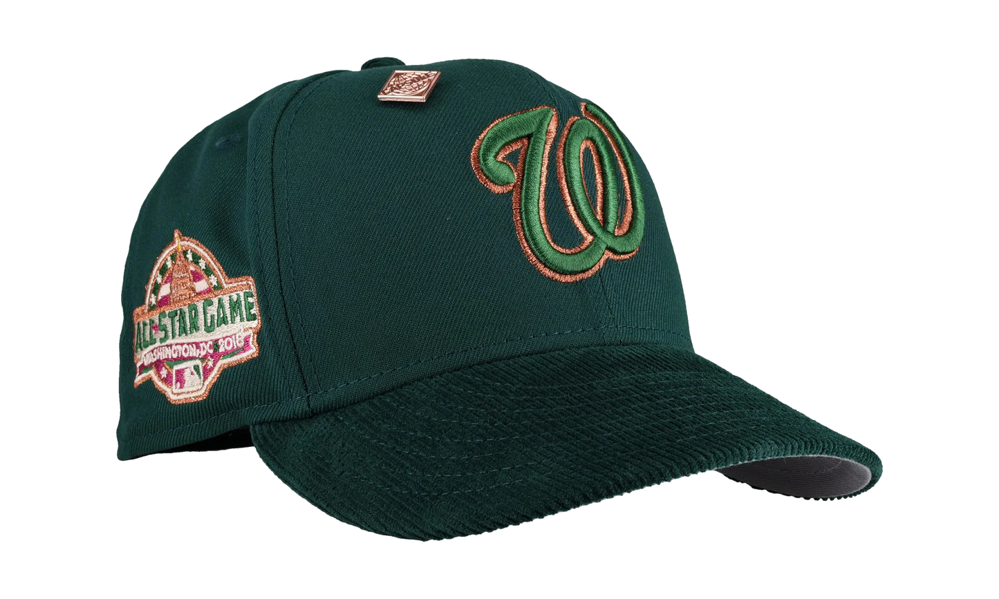 59FIFTY Washington Nationals 2018 All Star Game Fitted Hat "Green / Bronze - Corduroy Visor" NE408