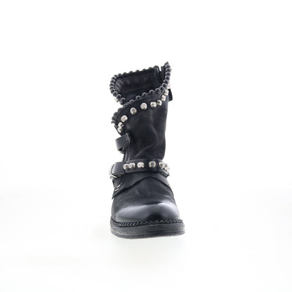 Vianne 250202-102-6002 Womens Black Leather Ankle & Booties Boots