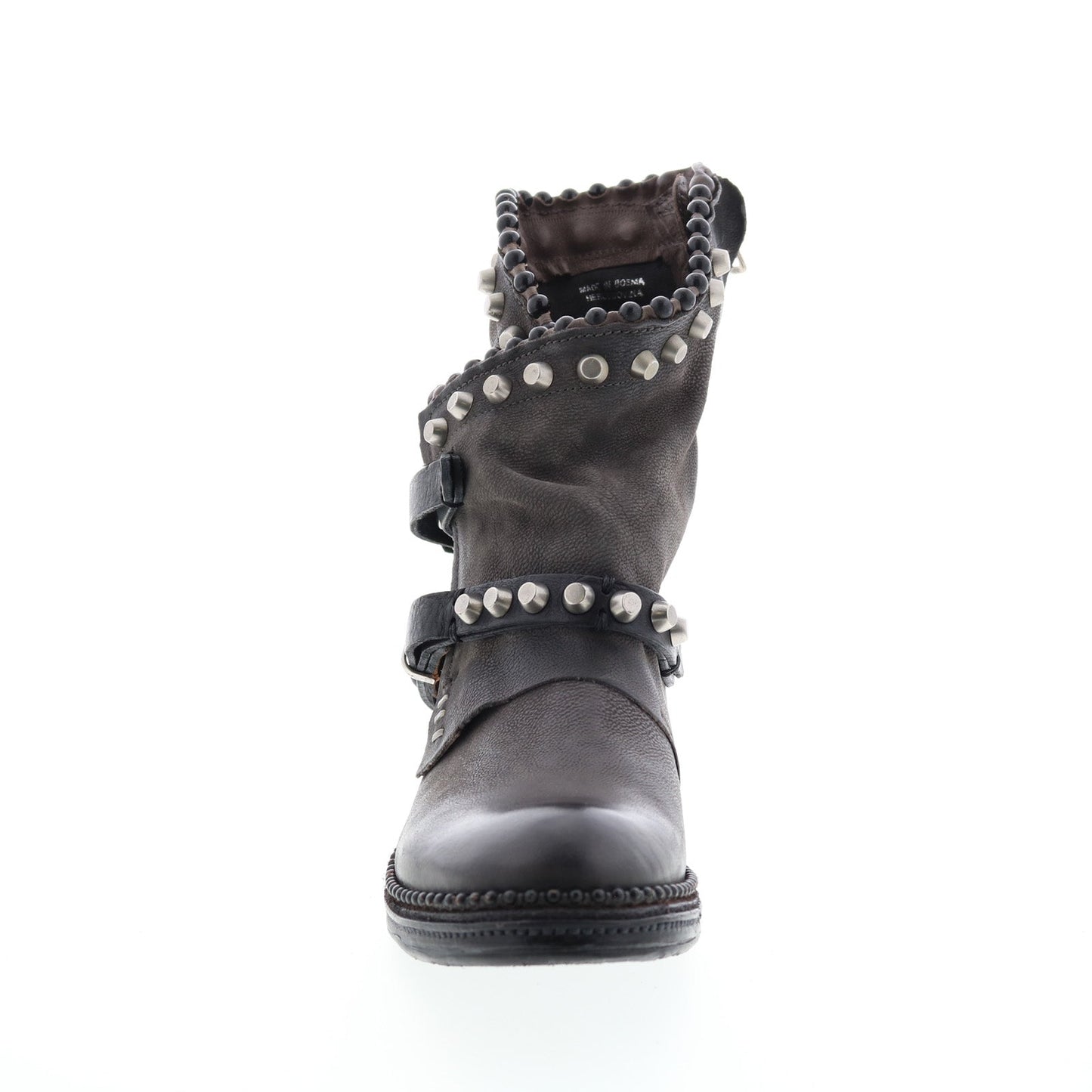 Vianne 250202-102 Womens Gray Leather Hook & Loop Casual Dress Boots
