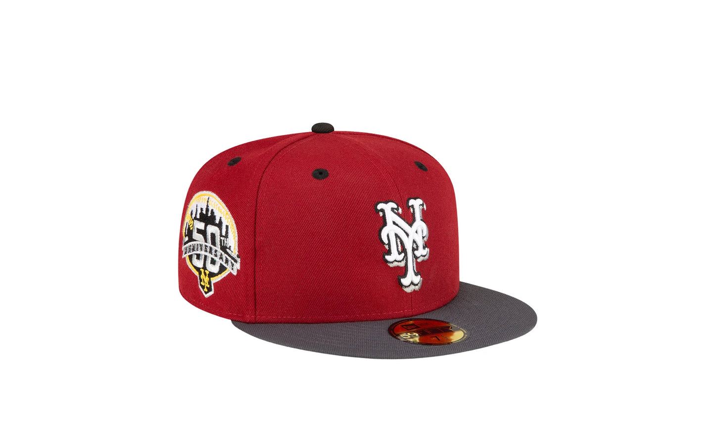 New York Mets 50th Anniversary 59FIFTY Fitted Hat "Red" 70782722