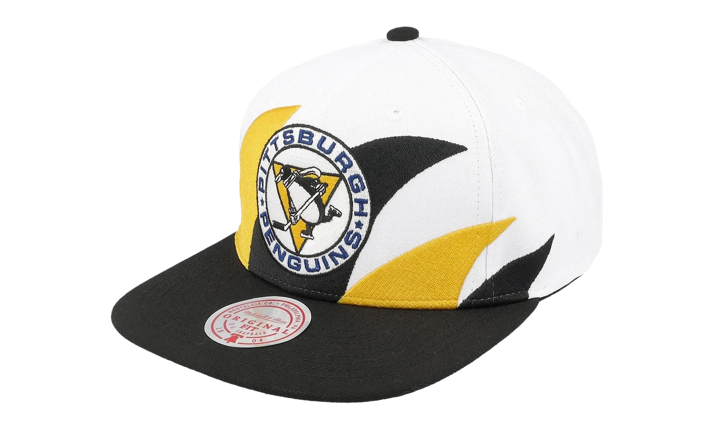 NHL Vintage Sharktooth Snapback Cap "Pittsburgh Penguins - White" 6HSSSH22088 PPEWHIT