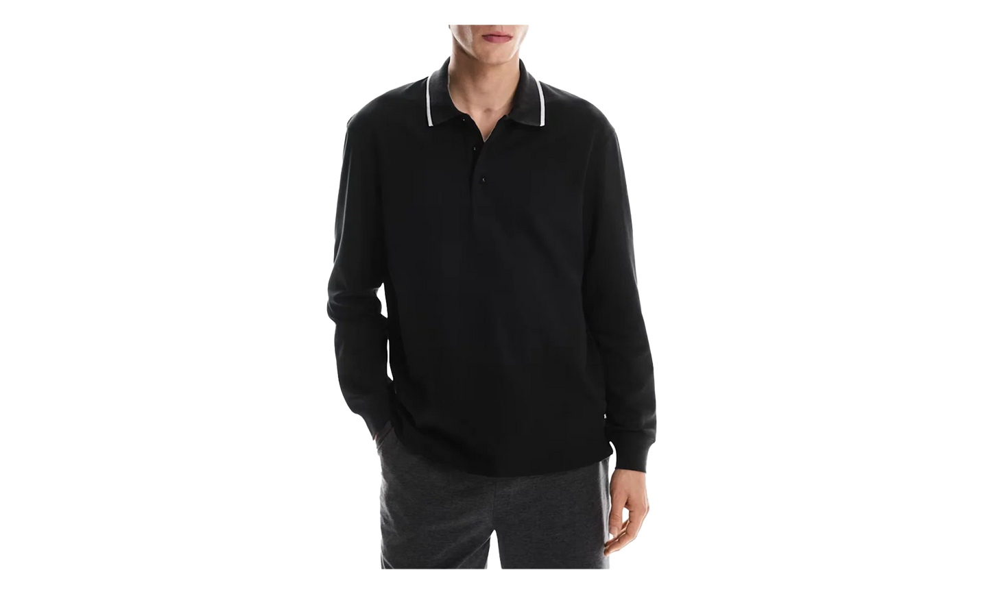 Courtside Long-T Polo "Black" 1MF30500553