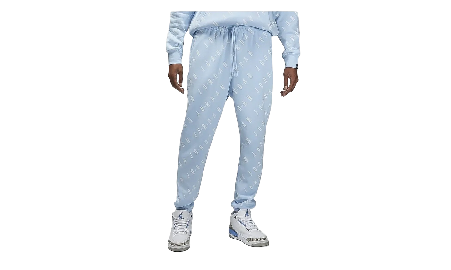 Air Jordan Fleece Pants All Over Print Joggers "Ice Blue" DV7646 485