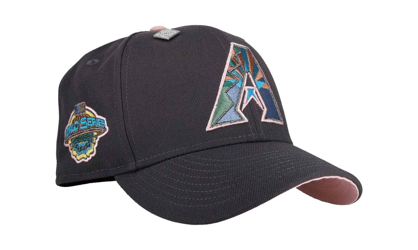 59FIFTY Arizona Diamondbacks 2001 World Series Fitted Hat "Graphite / Pink" NE413