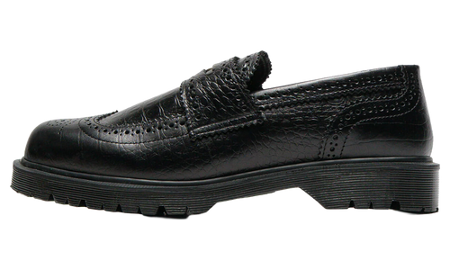 Croc Emboss 3989 Loafer "Black Analine" 41758001