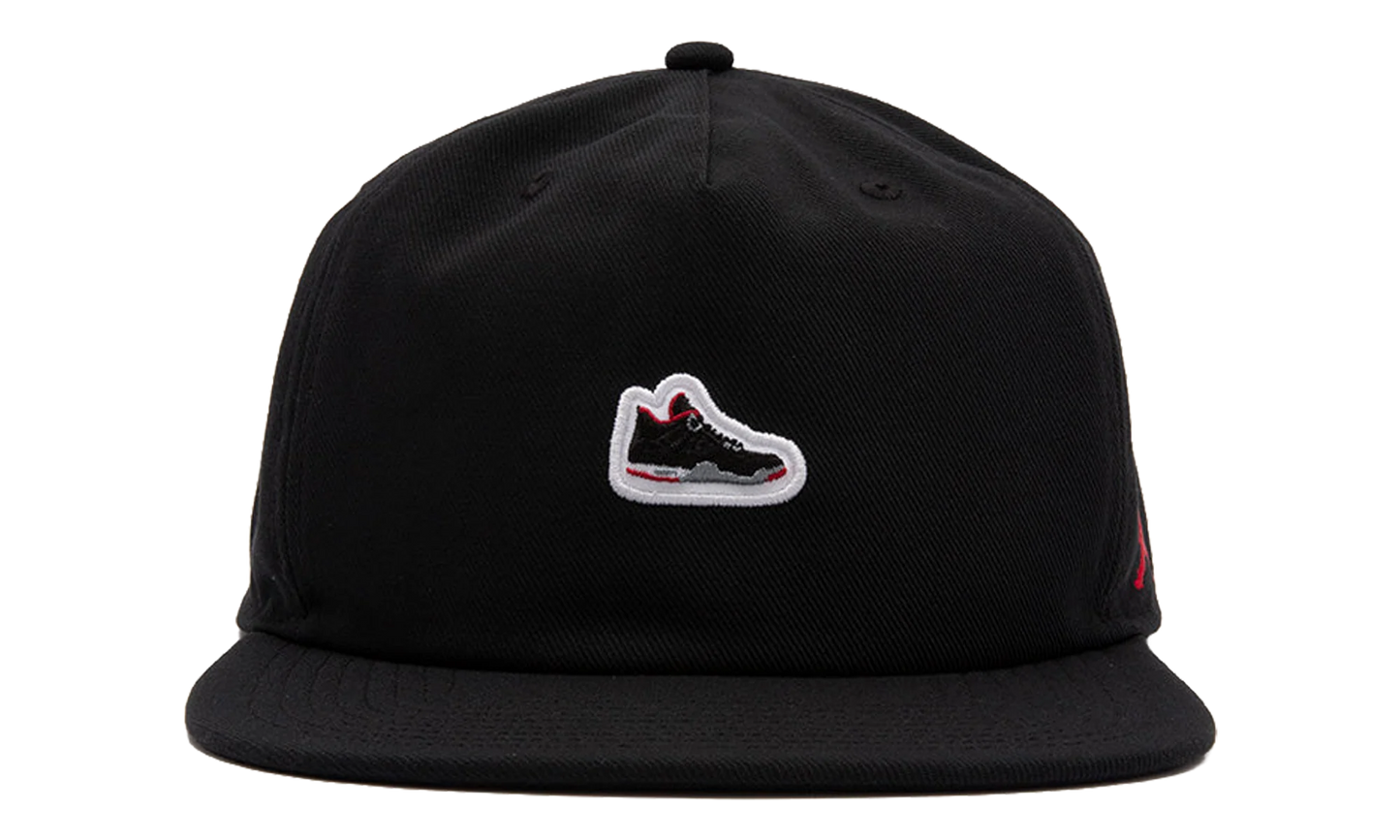 Jordan Pro Unstructured AJ4 Patch Hat "Black / University Red" IM5688 010