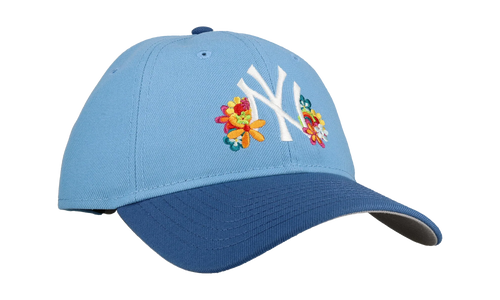 9TWENTY New York Yankees Premium Adjustable Hat "Sky Blue / Indigo Flowers" NE332