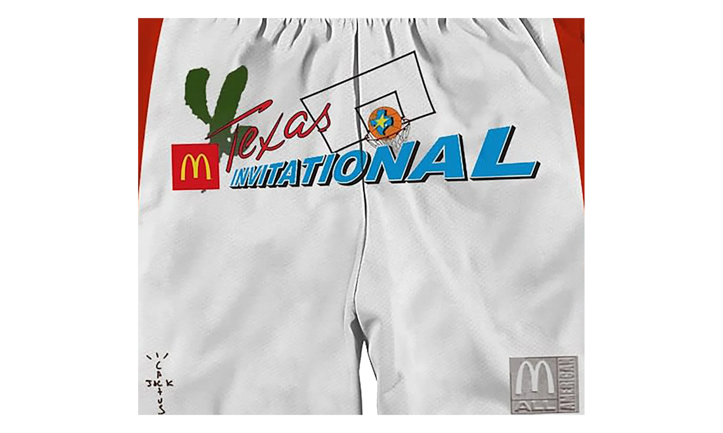 Travis Scott x McDonald's Cactus Jack All American Shorts "White" CPFM32