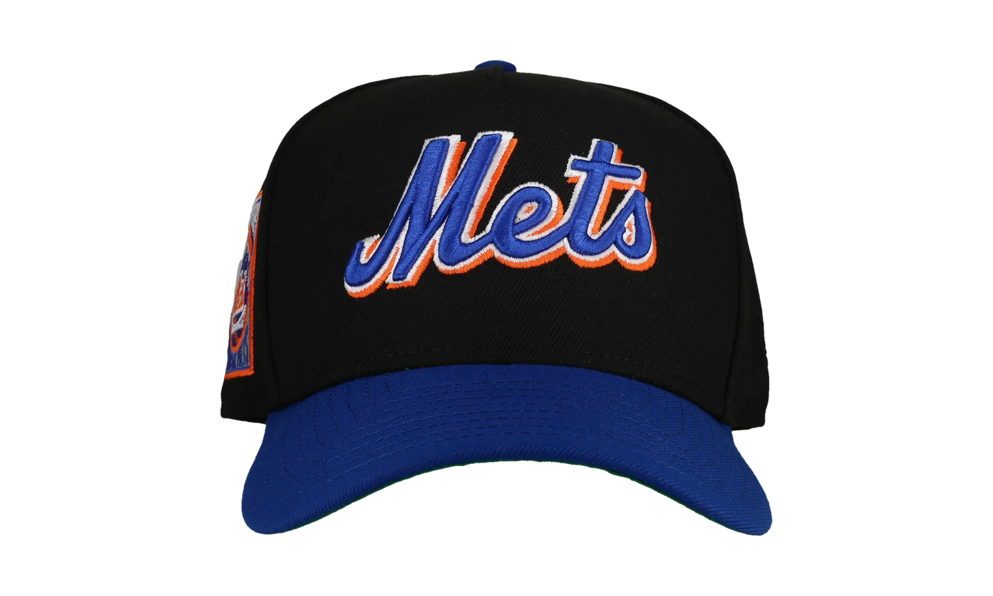 9FIFTY New York Mets 25th Anniversary A Frame Snapback Hat "Black / Blue" NE188