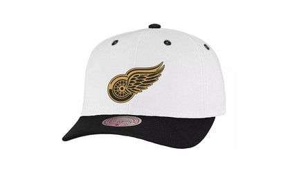 NHL Black Gold PC Snapback Cap "Detroit Red Wings - White / Black" HP11884 DRWWHBK