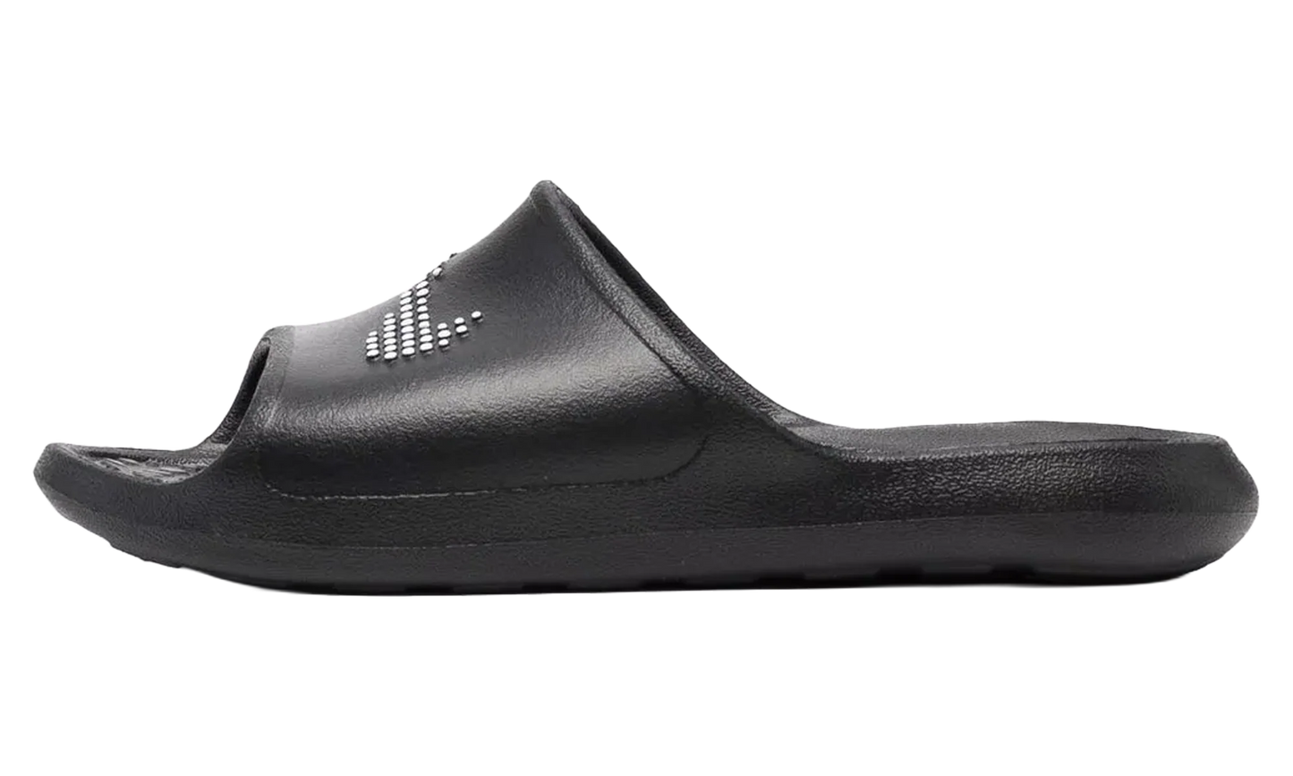 Victori One Shower Slides WMNS "Black / Black / White" CZ7836 001