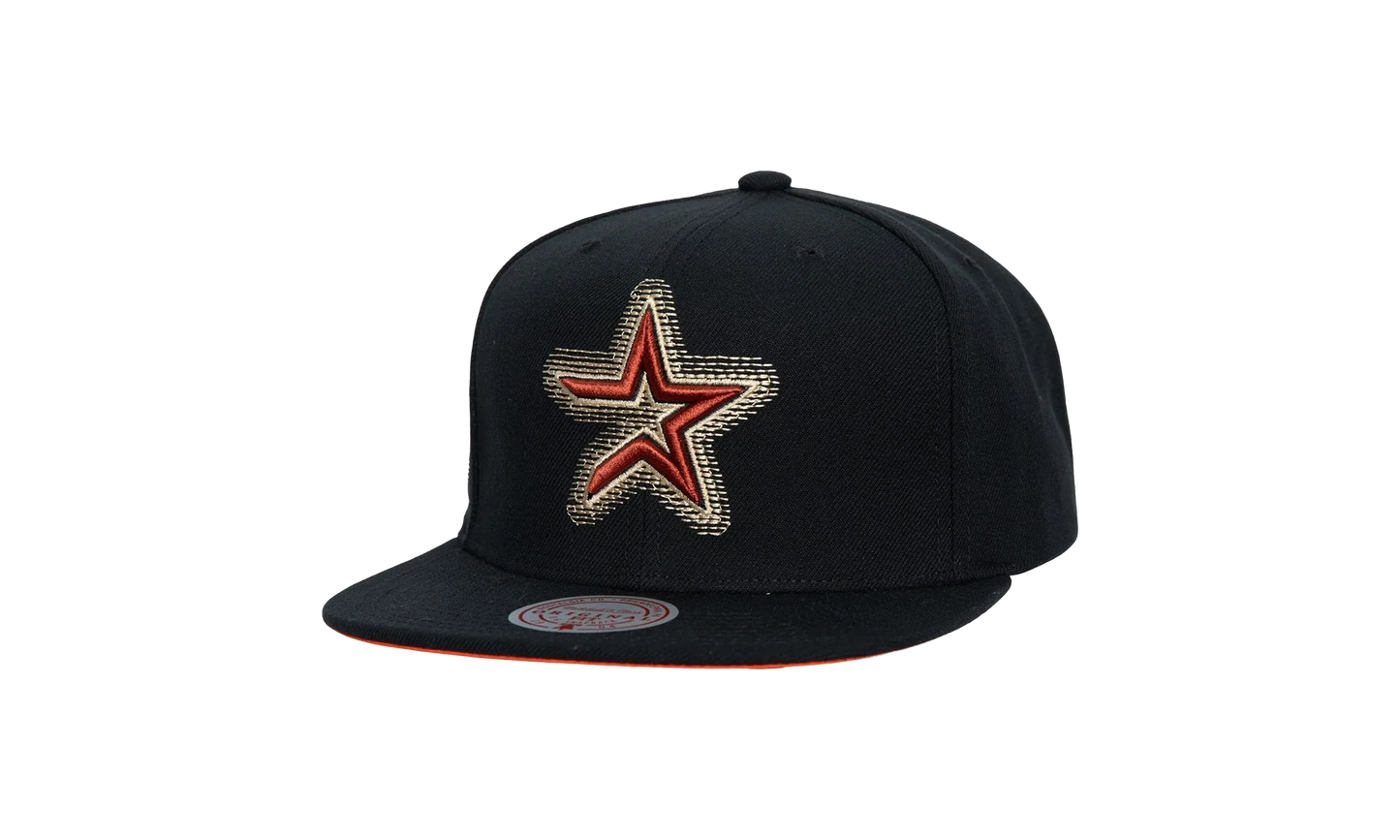 MLB Cooperstown Blurred Vision Snapback Cap "Houston Astros - Black" HHSS7493 HASYYPPPBLCK