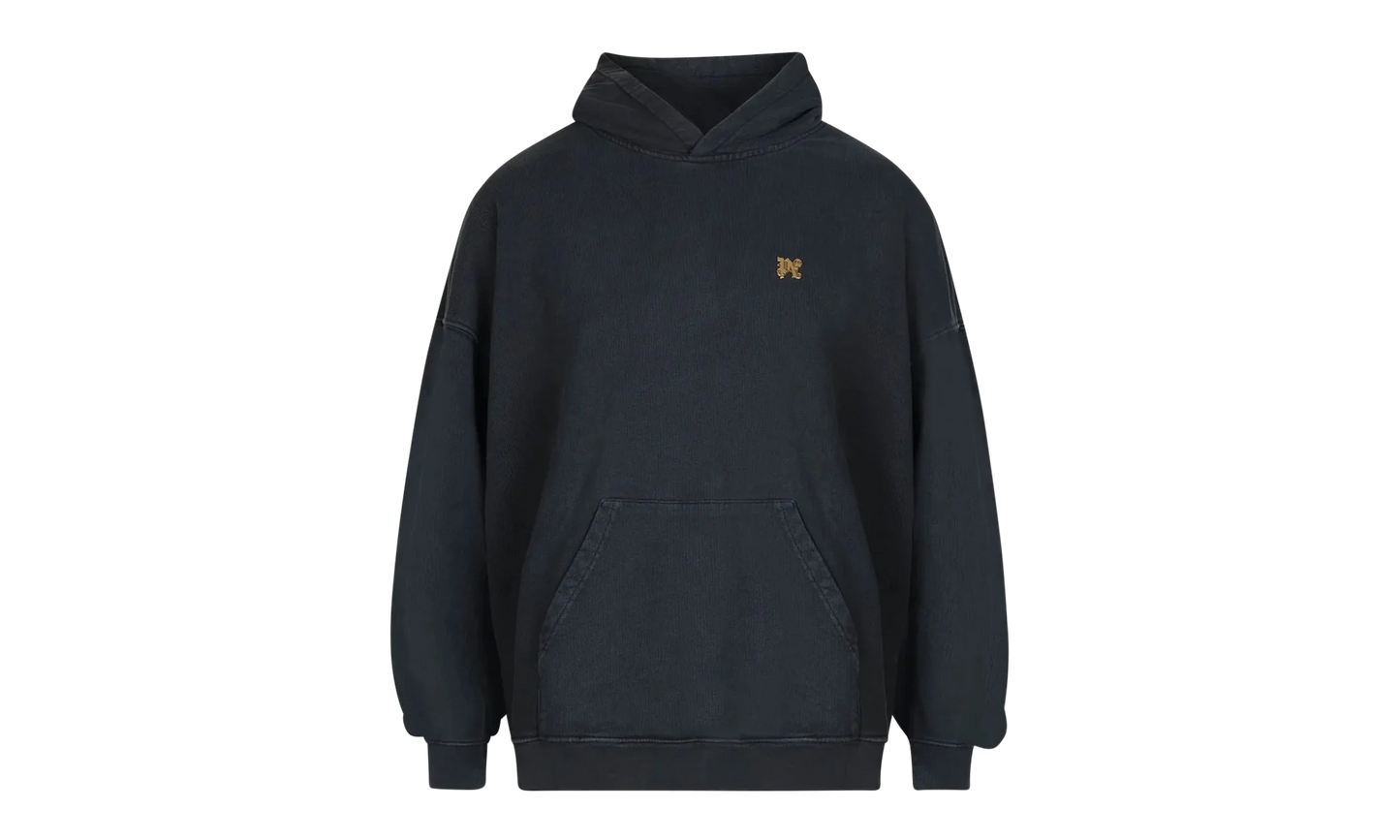 Back Burning Monogram Hoodie "Black" PMBB117R24FLE003