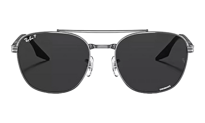 Oval Polarized Sunglasses "Gunmetal" RB3688-004-K8_58