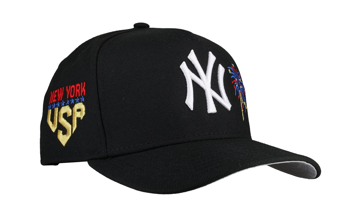 9FIFTY New York Yankees Firework USA A Frame Snapback Hat "Black" NE283