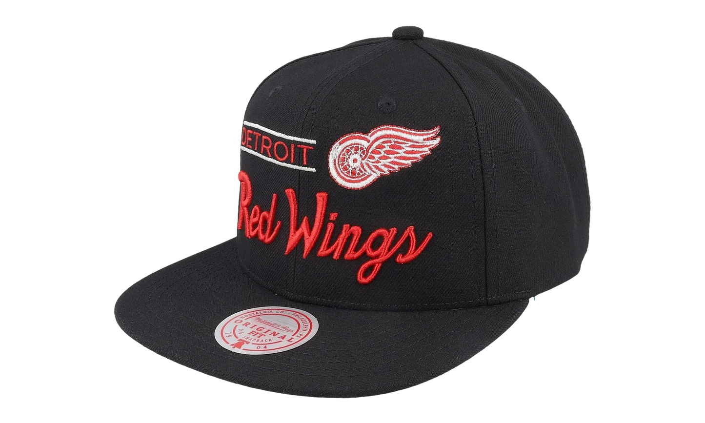NHL Retro Lock Up Snapback Cap "Detroit Red Wings - Black" 6HSSLD21213 DRWBLCK