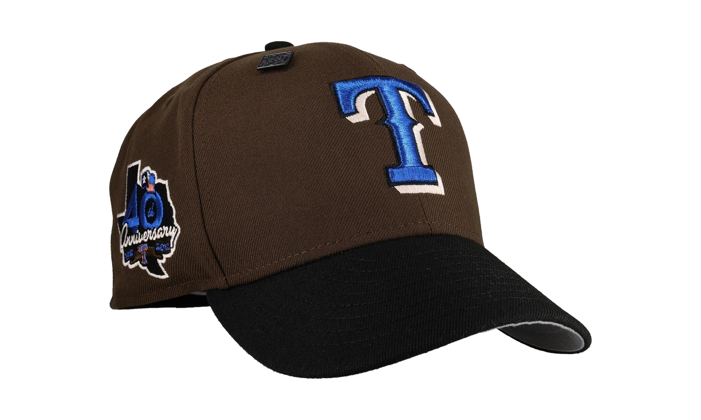 59FIFTY Texas Rangers 40th Anniversary Fitted Hat "Walnut / Black" NE396