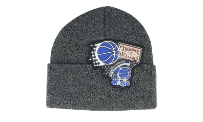 NBA Hardwood Classics XL Logo Patch Knit Beanie "Orlando Magic - Black" HCFK4341 OMAYYPPPBLCK