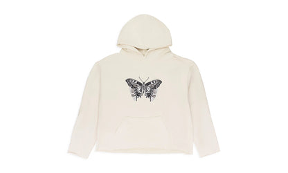 GATHERED DUOFLY PULLOVER HOODIE "IVORY" WDWMHDS 0068
