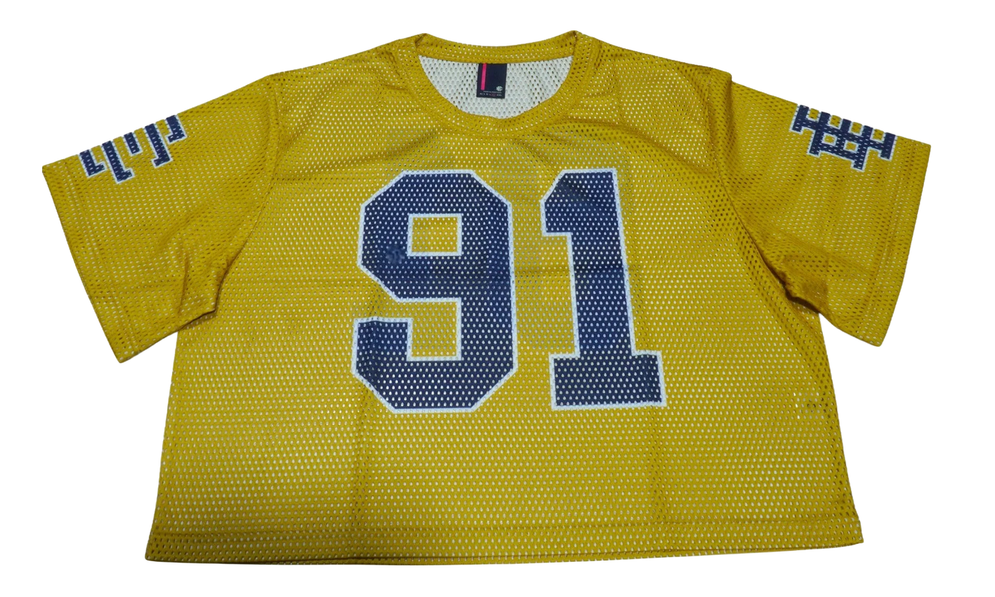EE CROPPED JERSEY CORE MESH "Yellow/ Navy" EE745