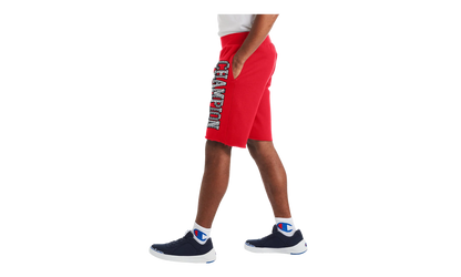 C-Life 10" Reverse Weave Cutoff 3-D Logo Shorts "Red" 89597 586528 040