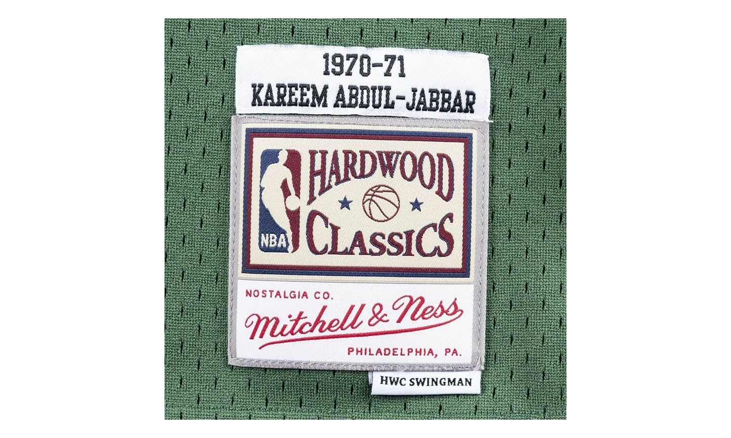 NBA Kareem Abdul-Jabbar Swingman Jersey "1970 Milwaukee Bucks - Green" SMJYAC18107 MBUDKGN70KAB