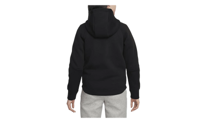 Sportswear Tech Fleece Girls' Full-Zip Hoodie GS "Black / Black / Black" FD2979 010