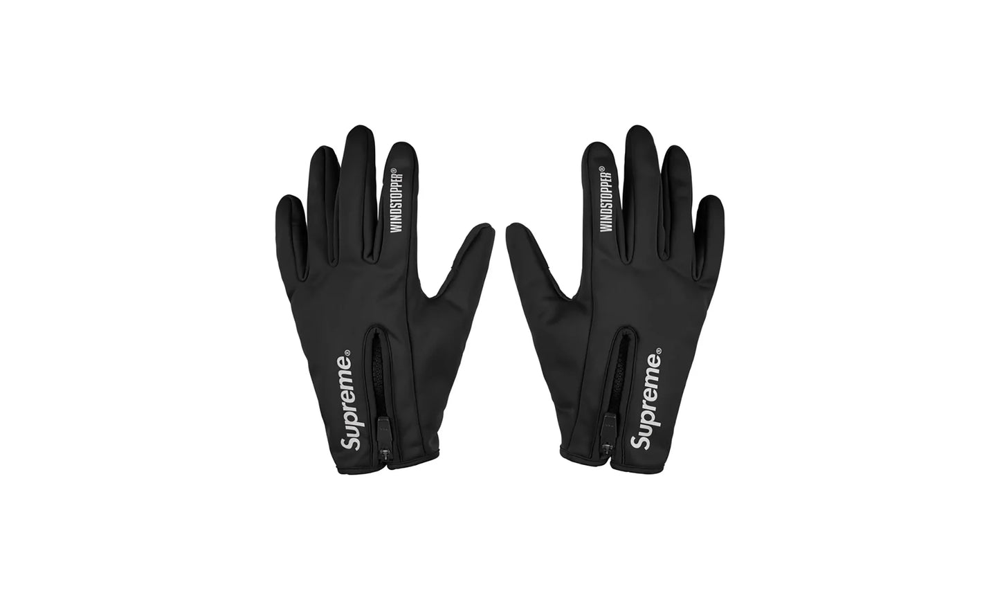 WINDSTOPPER Zip Gloves "FW25 - Black" SU26875