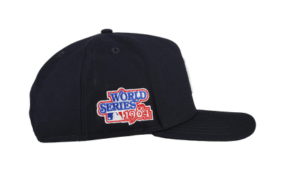 9FIFTY Detroit Tigers 1984 Team Color A Frame Snapback Hat "Black (Grey Brim)" NE473