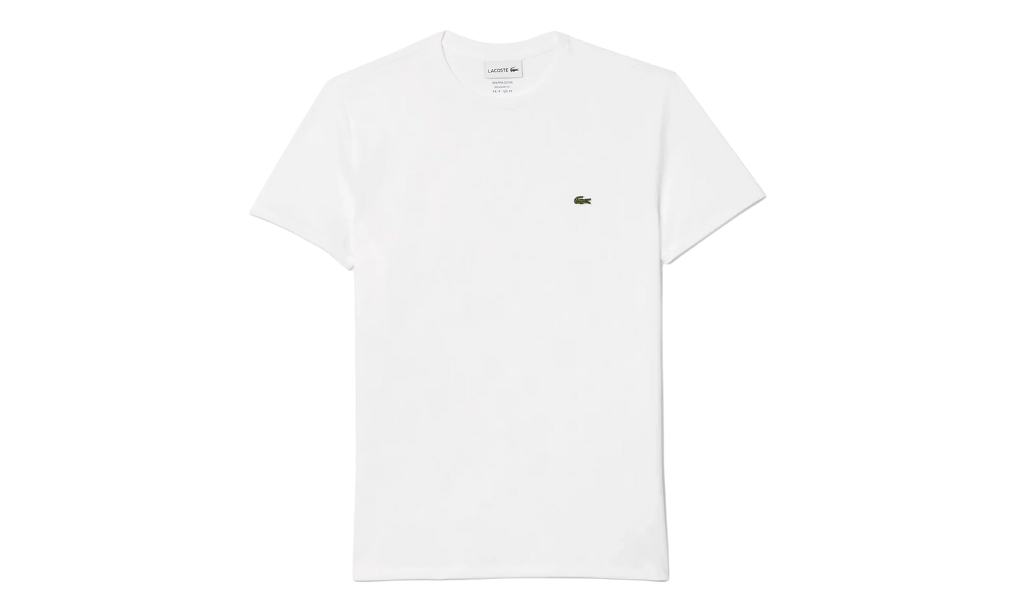Crew Neck Pima Cotton Jersey T-shirt "White" TH6709 001
