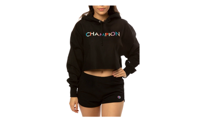C-Life Reverse Weave Cropped Hoodie WMNS "Black" WL659 586389 003