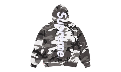 Satin Appliqué Hooded Sweatshirt "SS26 - Snow Camo" SU27501