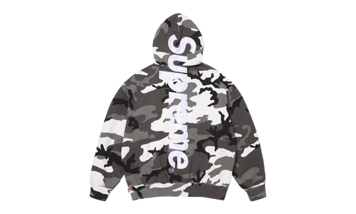 Satin Appliqué Hooded Sweatshirt "SS26 - Snow Camo" SU27501