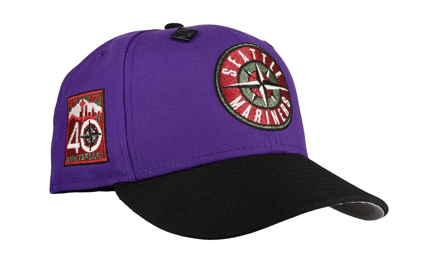 59FIFTY Seattle Mariners 40th Anniversary Fitted Hat "Purple Shock" NE377