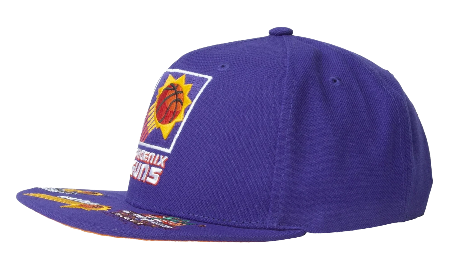 NBA Hardwood Classics Front Face Snapback Cap "Phoenix Suns - Purple" 6HSSMM21130 PSUPURP