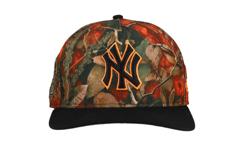 9FIFTY New York Yankees 100th Anniversary A Frame Snapback Hat "Leaves / Orange" NE290