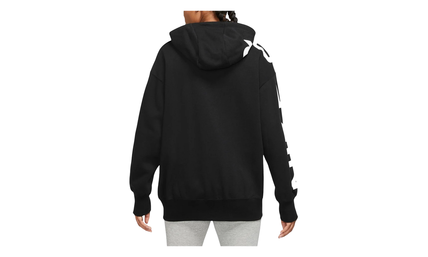 Sportswear Air Fleece Oversized Full-Zip Hoodie WMNS "Black / White" FB8047 010