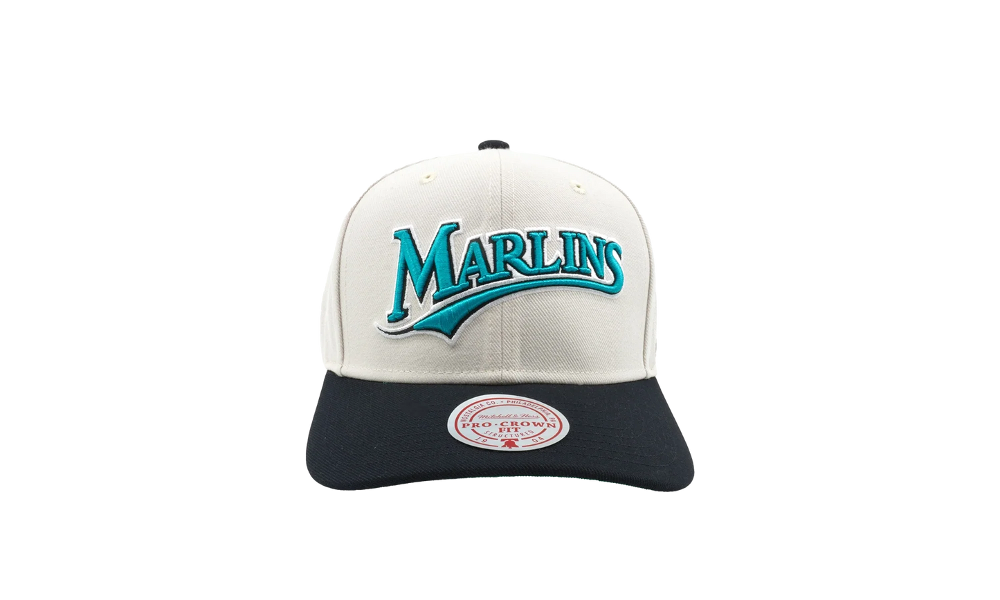 MLB Cooperstown Off Word Pro Snapback Cap "Miami Marlins - Off White" HP11517 FMAOFWH
