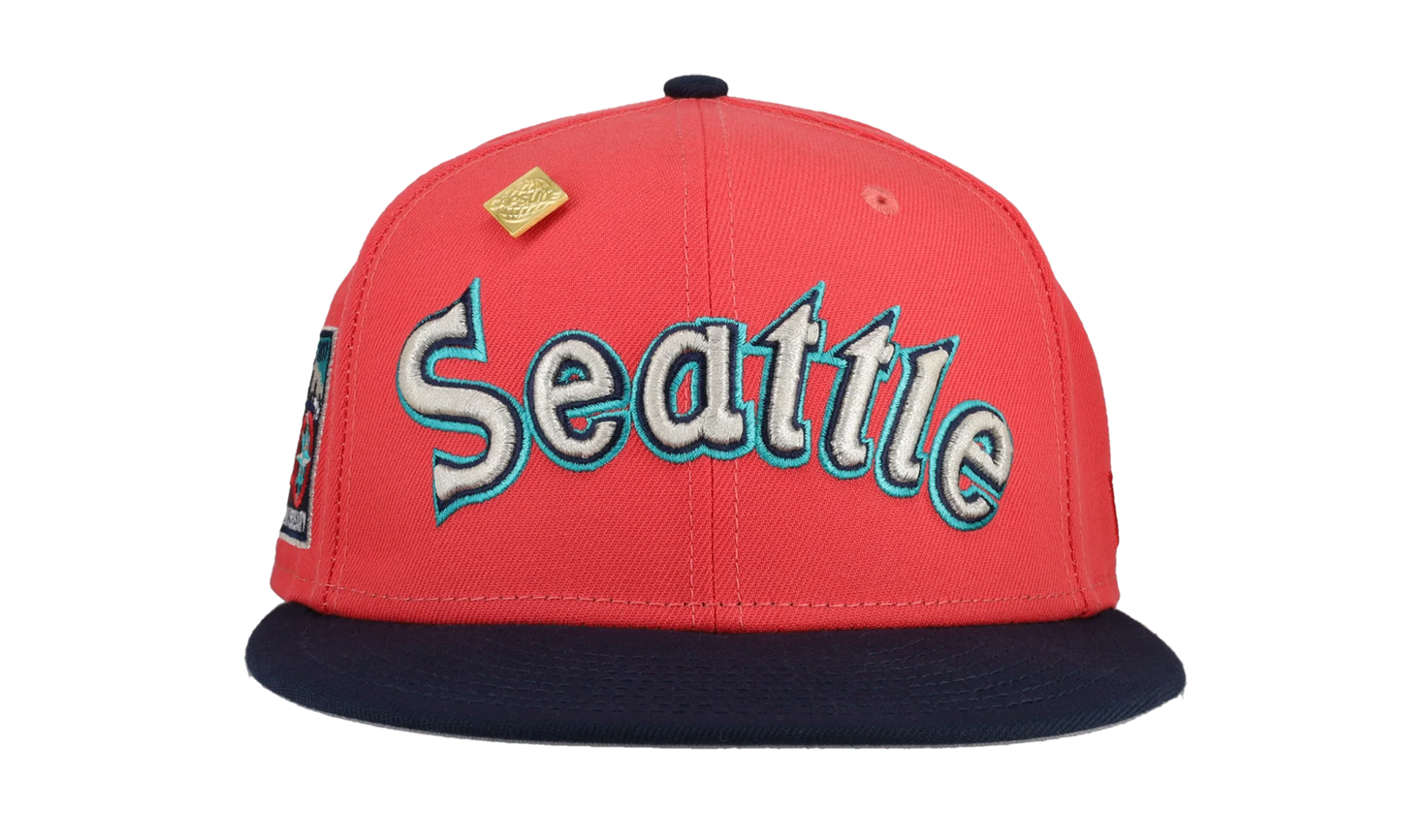59FIFTY Seattle Mariners 40th Anniversary Patch Fitted Hat "Red / Black" 123451293749