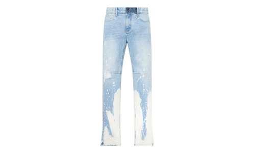 Denis Light Wash Splatter Jeans "Light Blue" MU24D678 B1104WTPSP