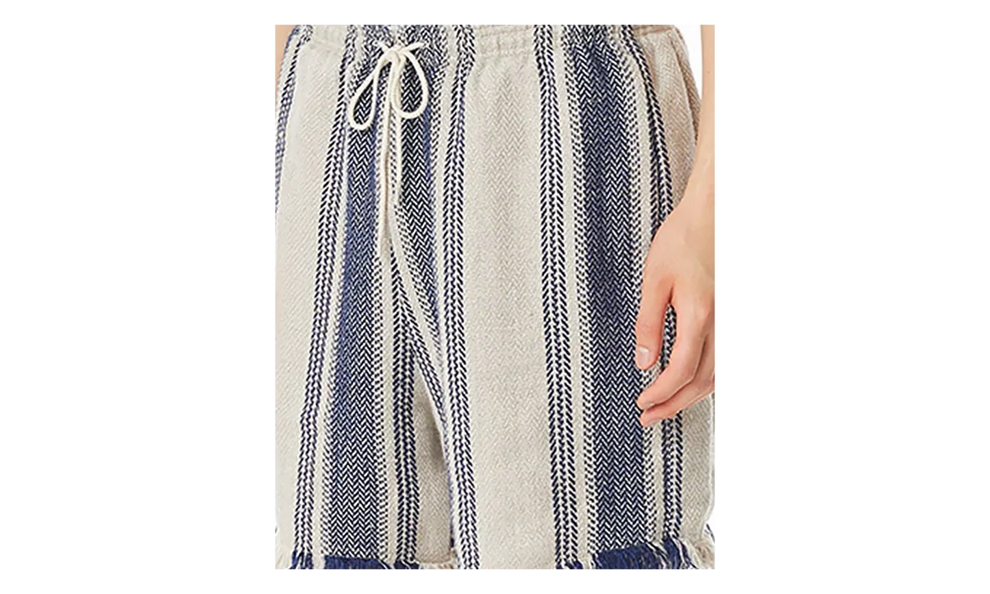 Stripe Linen Training Pants "Indigo" 963563